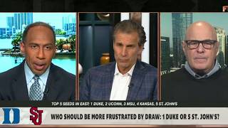 First Take Stephen A. Smith Weighs In On Duke & St. Johns Seeding In The Mens Ncaa Tournament