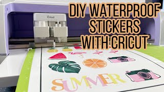 How to Make Stickers With Cricut For Beginners EASY  Print Then Cut DIY  Stickers With Cricut Maker 