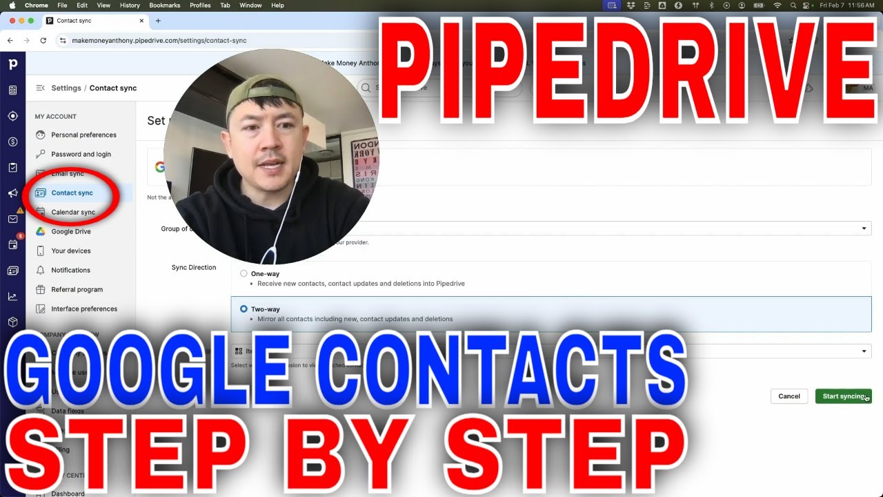 How To Link Connect Google Contacts To Pipedrive CRM🔴 - YouTube