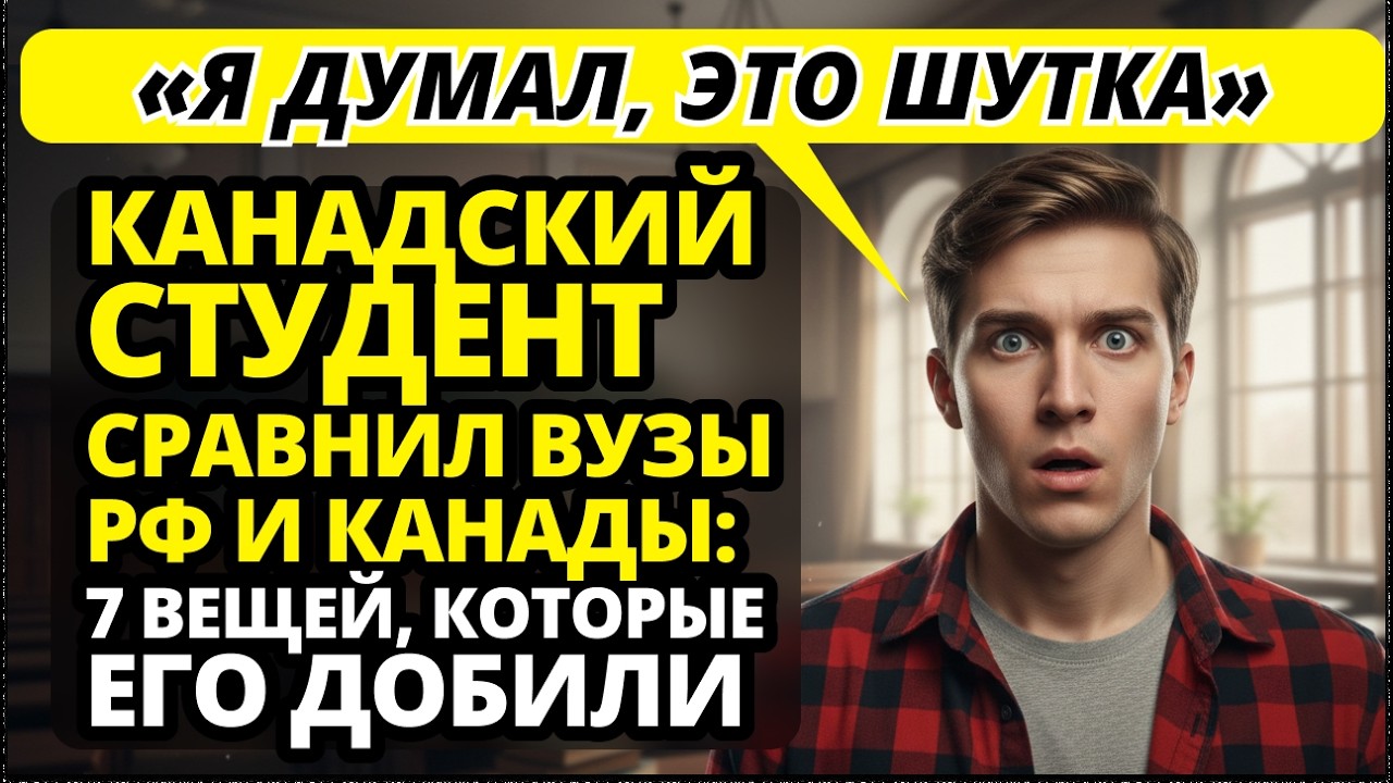 7 вещей в вузах России, от которых канадец ПОТЕРЯЛ ДАР РЕЧИ. Оказалось, это всё...