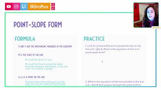 Point-Slope Form (Parallel & Perpendicular)