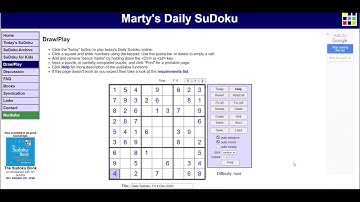 Sudoku 12/4/20 hard - no copyright No 4 Piano Journey