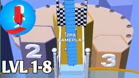 Bridge Race | Level 1-8 Gameplay Walkthrough Part 1 (Android, iOS)