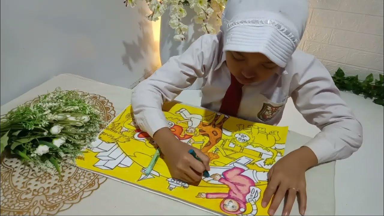 Gambar Bercerita (berwarna) tema melihat bumi dari luar angkasa - YouTube