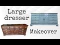 LARGE DRESSER MAKEOVER | FURNITURE RESTORATION
