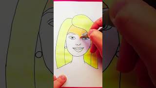 How to draw Barbie step by step | Drawing & Coloring Tutorial