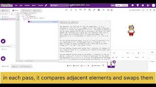 Bubble Sort Implementation | Python Editor | PictoBlox