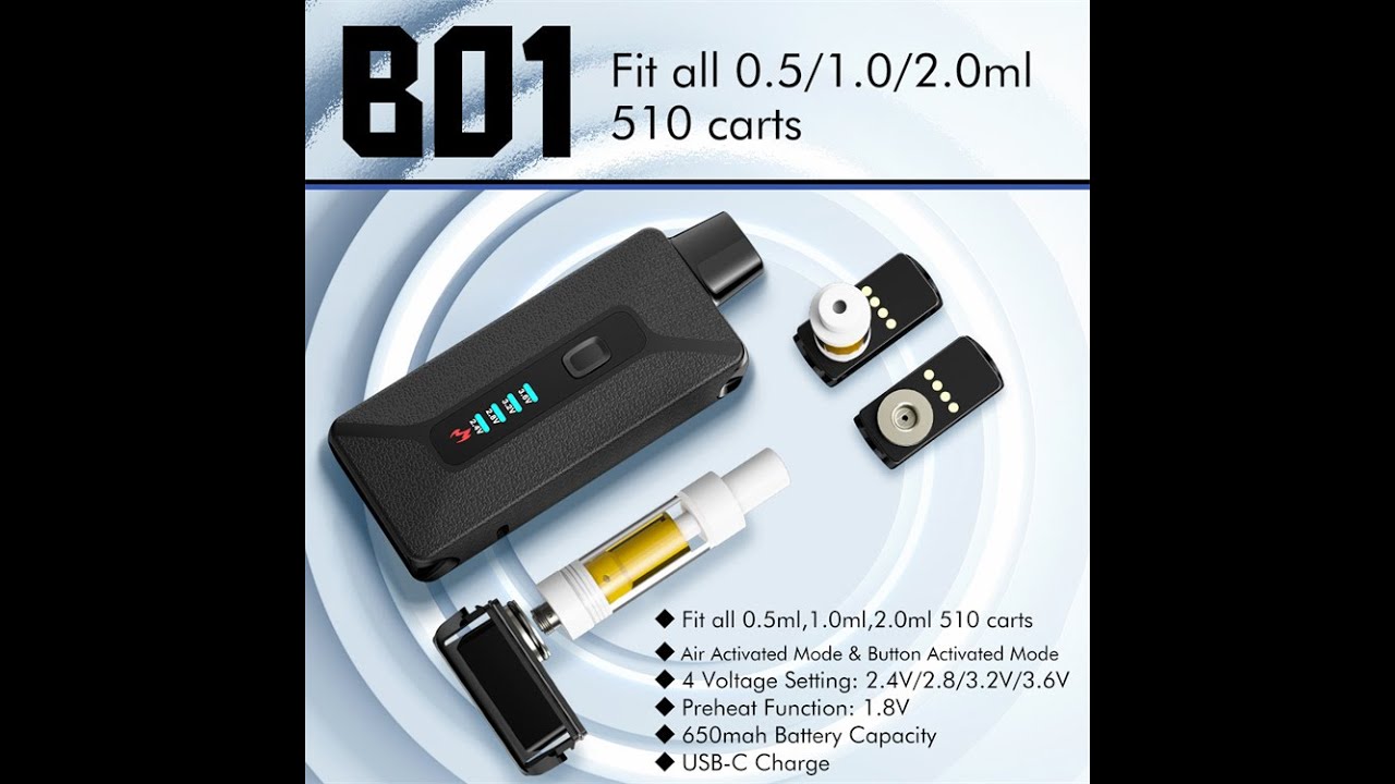 650mah Conceal 510 Battery Auto Draw Or Button Activated For 0.5ml/1.0ml/2.0ml Carts