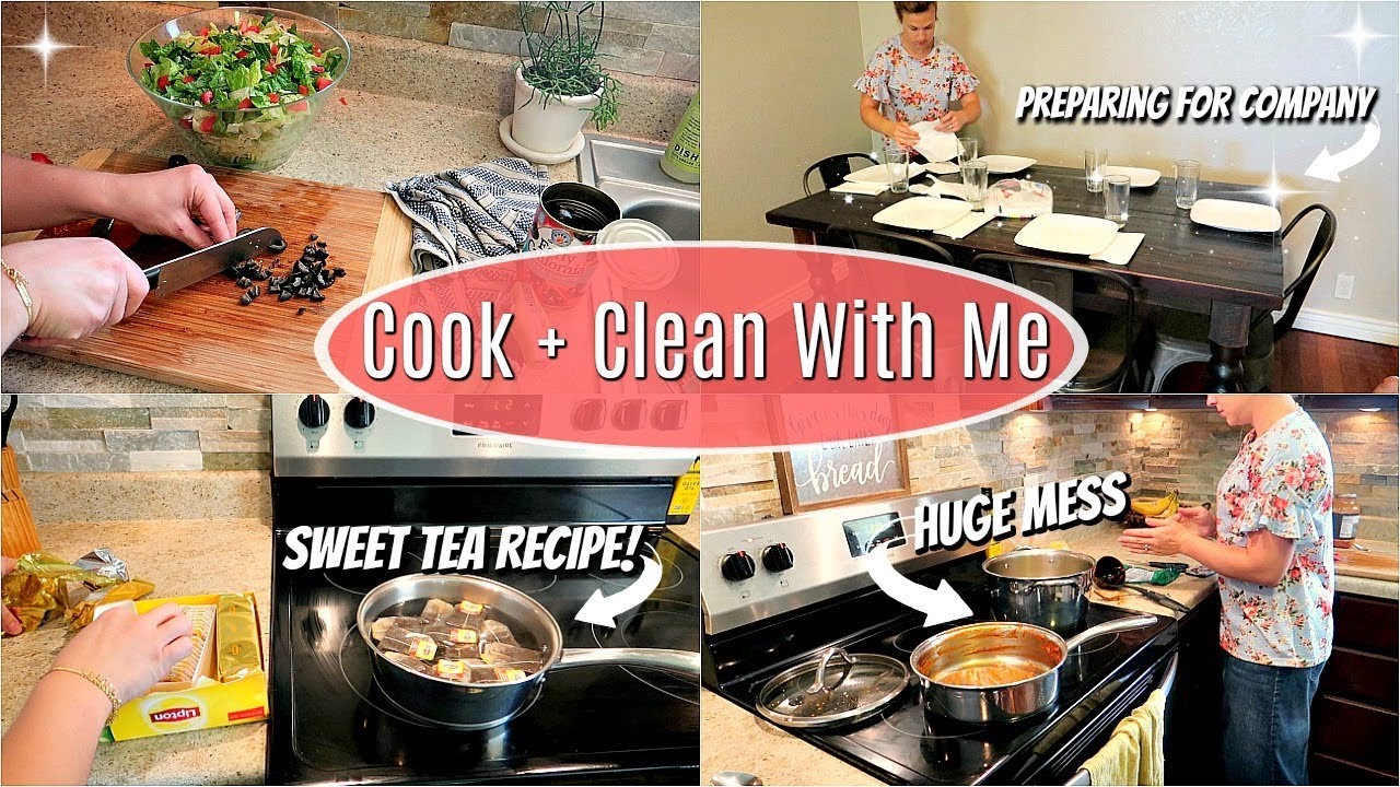 COOK AND CLEAN WITH ME! | CLEANING MOTIVATION | EASY MEAL IDEA + SWEET ...