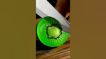 Glass Kiwi Cutting – Satisfying ASMR Slice