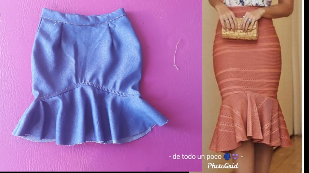 Falda con OLAN BOLERO, CORTE Y CONFECCION -