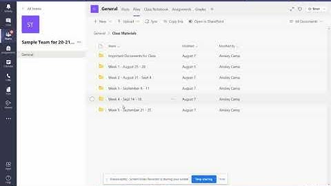 Upload OneDrive files to TEAMS Classes