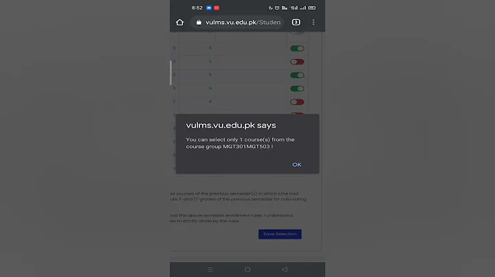 VU course selection | F & D grade | Vu course selection fall 2021