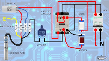 submersible water pump electrical connection in magnetic contactor
