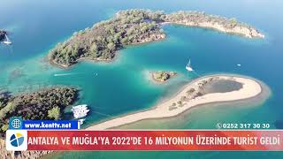 Antalya Ve Muğlaya 2022De 16 Mi̇lyonun Üzeri̇nde Turi̇st Geldi̇