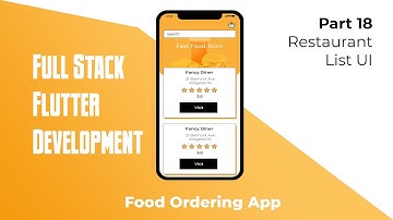 Flutter Food Ordering App - Part 18 Restaurant List UI
