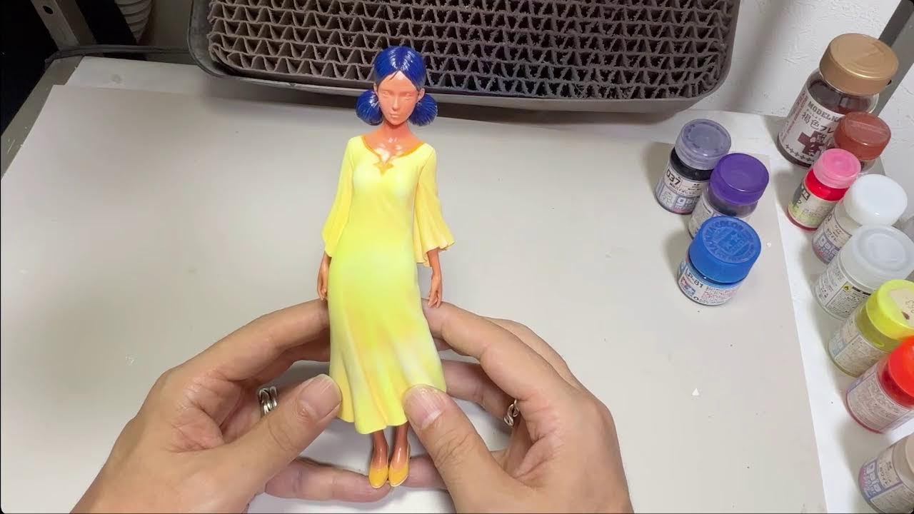 アトリエイット　ララァ　ララァ・スン　1/8 アトリエイット1/8ララァ・スン製作07髪塗装【模型製作&雑談】#機動