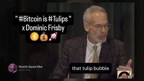 #Bitcoin is #Tulips x Dominic Frisby 🌕💰🚀