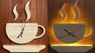 Amazing woodworking ideas. Make a modern wall clock for only 10 dollars.