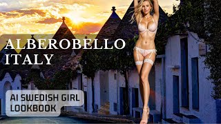 🇮🇹 Swedish Girl: Lace Lingerie. Crop Top & Skirt. High Heels. Fashion Showcase. AI Vlog Art Lookbook