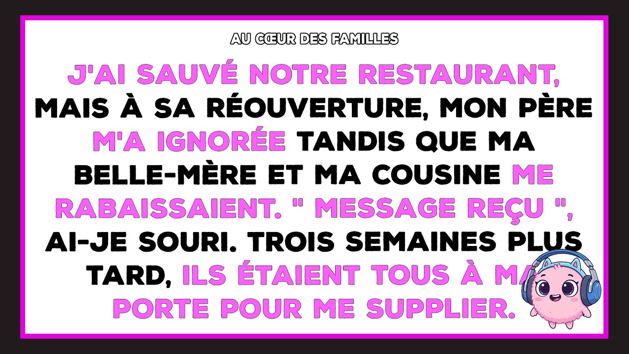 À 17h30, sur le parking du bistrot du port, j'ai vu mon père prendre le micro pour la grande réouverture. Cinq ans que je payais tout en silence. Les salaires, les dettes, le nouveau comptoir,...