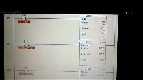PLC programming for mathematical function.