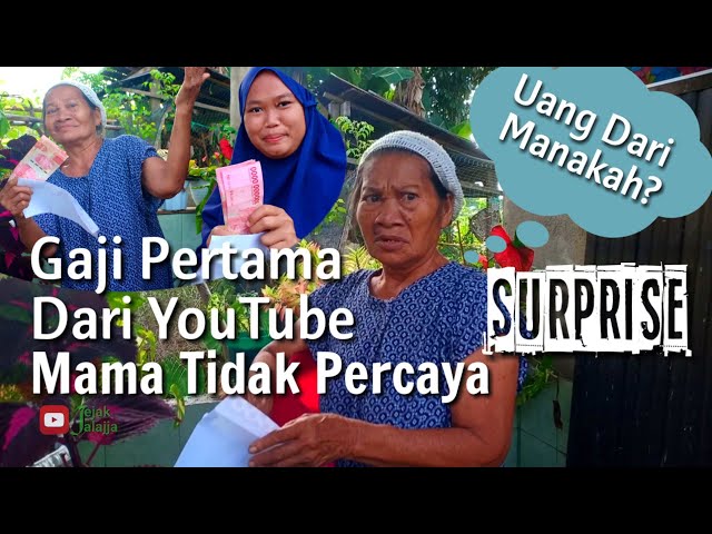 Gaji Pertama YouTuber Pemula Untuk Mama u0026 Istri Tercinta class=