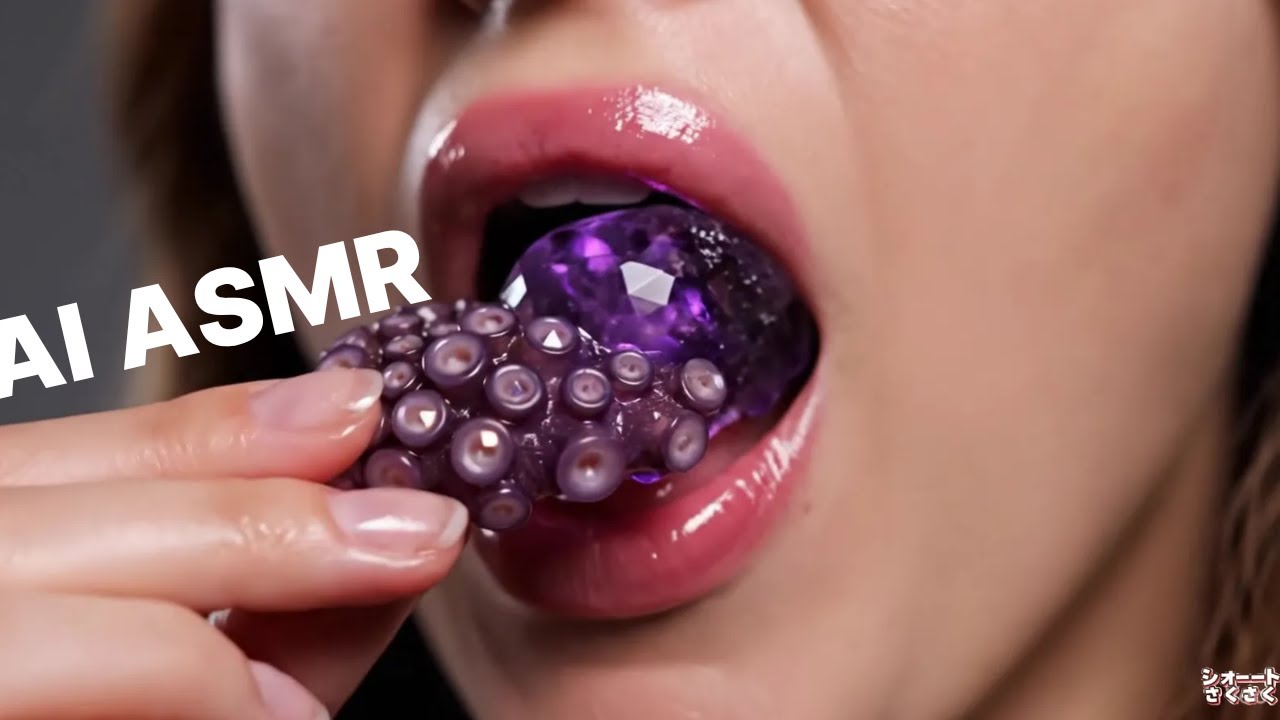 まるでガラスの食べ物ASMR｜透明で美しい咀嚼の瞬間