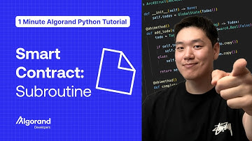 Smart Contract: Subroutine | 1 Minute Algorand Python Tutorial