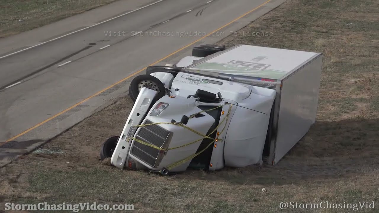 Hazardous Winds Pick Up Dust and Topple Trucks, Pueblo, CO - 3/29/2021