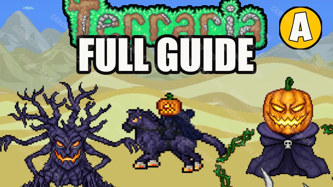 Terraria Pumpkin Moon (FULL GUIDE) (no Hallowen) Terraria 1.4.4.9 Pumpkin Moon YouTube
