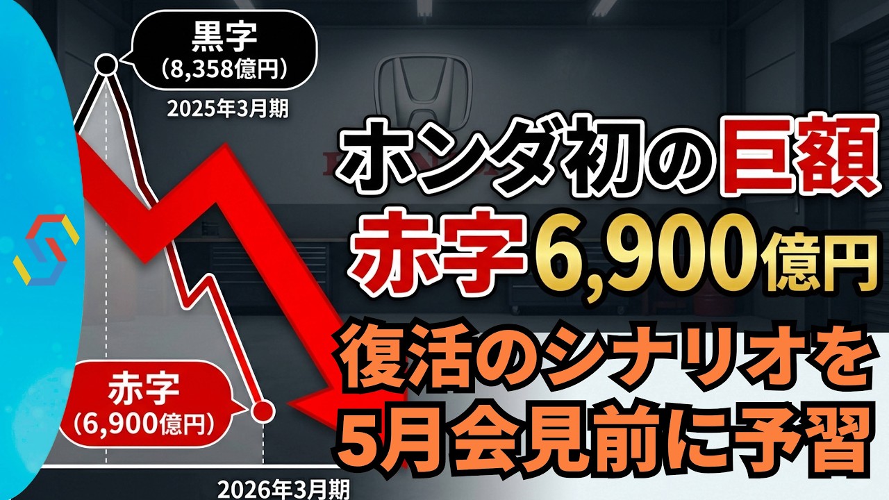 新品！25,080円！半額以下。大赤字…お安くどうぞ 緊急生放送】ホンダ巨額の赤字の分かりやすい解説と、復活のシナリオを