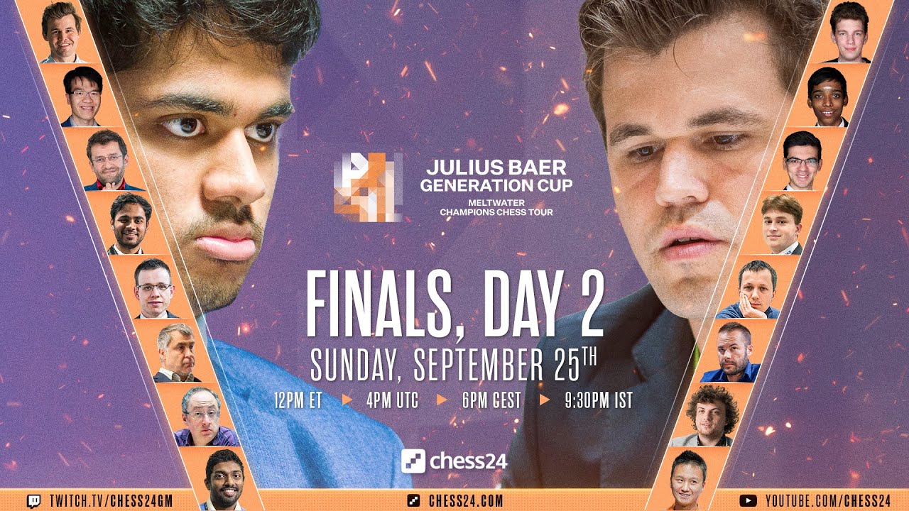 Hans Niemann vs Magnus Carlsen, Julius Baer Generation Cup LIVE – Chessdom