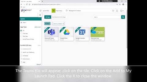 Adding Teams to Glow Launch Pad
