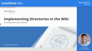 Lunchtime Talk | Implementing directories in the wiki