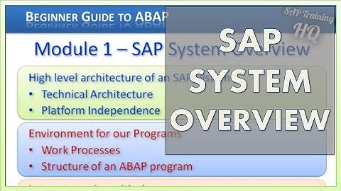 SAP System Overview - Beginners Guide To SAP ABAP Starts With The SAP System Overview