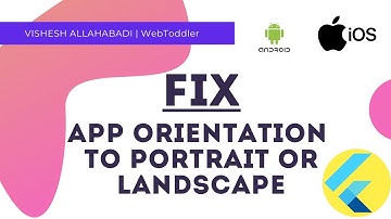 Flutter - Fix App Orientation Android and iOS Devices | Flutter Code Parcels