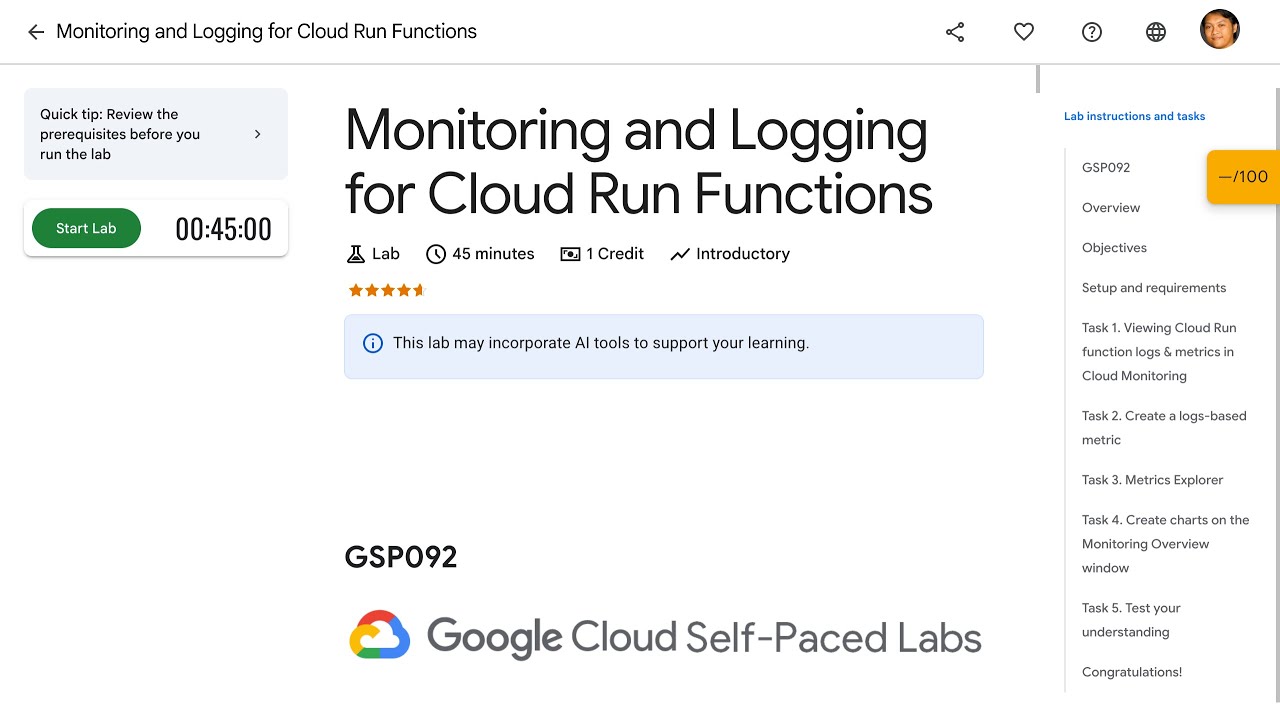 Monitoring and Logging for Cloud Run Functions GSP092 - YouTube
