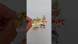 set mainan binatang liar mini figure animal wild set isi 6 pcs