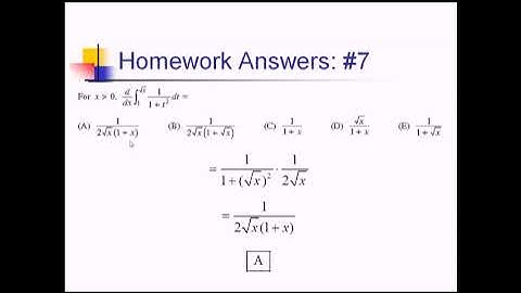 FTC - Derivative of an Integral: Problem Set #1