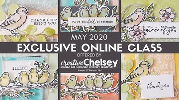 May 2020 Exclusive Online Class- 6 Beautiful Handmade Cards | Free As a Bird Stamp Set Stampin Up