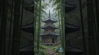 Rain on a Wooden Temple Roof | Pure Peace #junglerainfall #rainambience #natureasmr #deepsleep