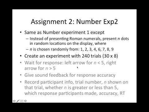 MATLAB & Psychtoolbox Tutorial Part6: Assignment #2 - Number Exp2