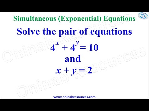 Simultaneous Exponential Equations