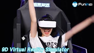 Steel Metal 9D Virtual Reality Simulator Drop Tower Safe 1.5m Lifting 360 Degree