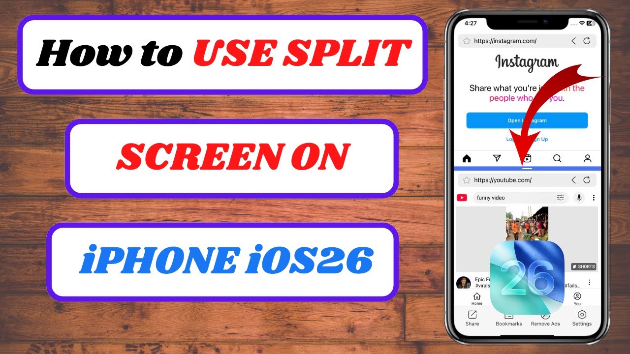 how to use split screen in iphone ios 26|how to do split screen in ...