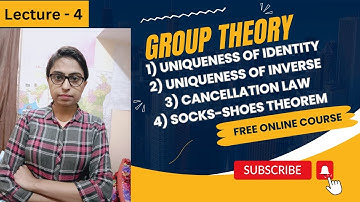 Uniqueness of Identity & Inverse|| Cancellation Law|| Socks-Shoes Theorem|#gate_exam #csir_net