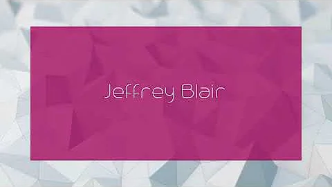 Jeffrey Blair - appearance