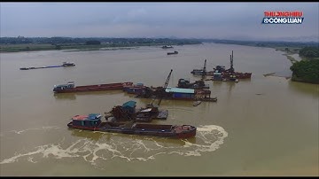 Vĩnh Phúc: Người dân bức xúc trước việc khai thác cát trên sông Lô