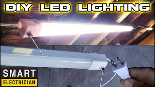 DIY lighting, quick & easy with Smart Electrician 46" 4000 Lumen LED linkable Shop Lights at Menards